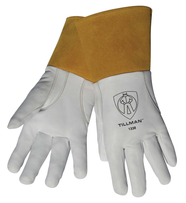 Goatskin TIG Welding Gloves, 4" Cuff, Reinforced Thumb