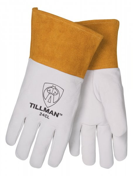 890006 Top Grain Kidskin TIG Welding Gloves -LEFT HAND ONLY, 4" Cuff, Straight Thumb