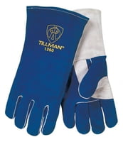 Stick 890367 Blue Welding Gloves, Cowhide, 14" Length, Cotton/Foam Lined - Left Hand Only, Large