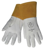 Goatskin TIG Welding Gloves, 4" Cuff, Reinforced Thumb