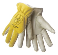 Cowhide Palm and Split Back Driver Gloves, Cotton Lined Back