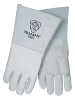 Premium Pear Elkskin, 14" length, Unlined Palm, Cotton/Foam Lined Back - LEFT HAND GLOVE ONLY