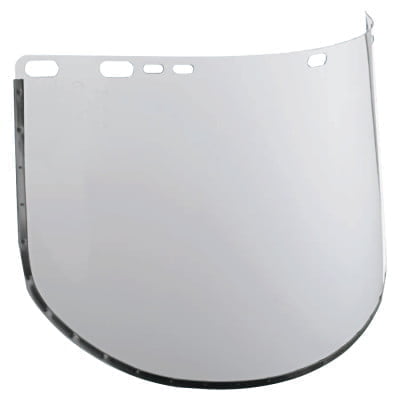 F30 Acetate Face Shield, 34-40 Acetate, Clear, 15-1/2 in x 9 in, Bulk