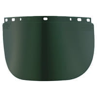 High Performance Faceshield Windows, Dark Green, Wide View, 16-1/2 in x 8 in