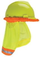 Hard Hat Cap Parts Accessories SunShade Hard Hat Accessories, Yellow/Green w/ Reflective Stripe,MSA Caps Hats