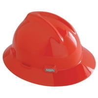 Hard Hats Caps V-Gard Protective Hats, Fas-Trac Ratchet, Slotted Cap, Orange