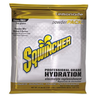 Powder Packs, Lemonade, 47.66 oz, Pack, Yields 5 gal