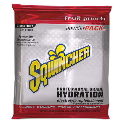 Powder Packs, Fruit Punch, 47.66 oz, Pack, Yields 5 gal