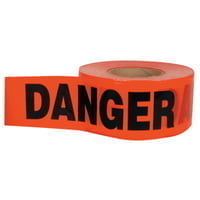 Barricade Tape, 3 in x 1,000 ft, Red, Danger