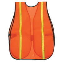 Safety Vests, One Size Fits Most, Orange w/Lime Stripe