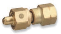 Brass Cylinder Adaptors, From CGA-350 Hydrogen To CGA-580 Nitrogen