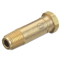 Regulator Inlet Nipples, CO2, 1/4 in (NPT), 2", Brass, CGA-320