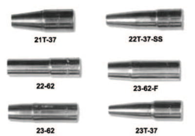 23 Series Nozzles, Self-Insulated, 1/8 in. Tip Recess, 5/8 in, For No. 3 Gun