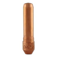 Centerfire Contact Tip, 0.045 in Tip ID, 1.5 in Long, Non-Threaded, Tapered Base