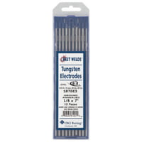 E3 Tungsten Electrodes, 1/8 in Dia., 7 in Long