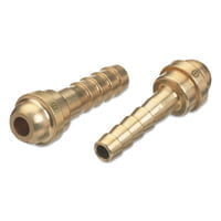 312-19 Barbed Hose Nipples, 200 PSIG, Brass, 3/16 in