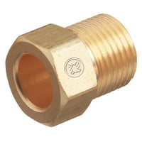 Inert Arc Nuts, Brass, Hex, B-Size, 5/8 in - 18, Water