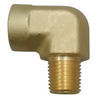 Welding Hose Compressed Gas Fittings Pipe Thread Elbows, Connector, 3,000 PSIG, Brass, 1/4 in (NPT)