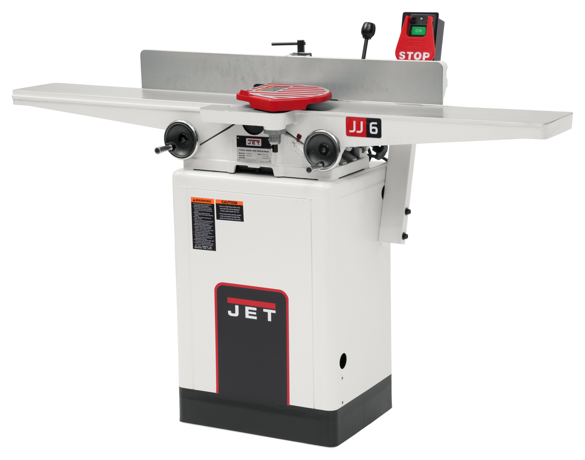 JET 6" Long Bed Wood Jointer with Helical Head JET Woodworking Machines